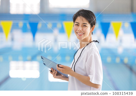 Swimming coach stopwatch Swimming coach stopwatch 108315439