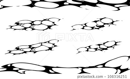 水面圖案素材套裝_剪影 水面圖案素材套裝_剪影 108316251