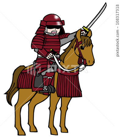 武者武者（騎馬/紅） 108317318