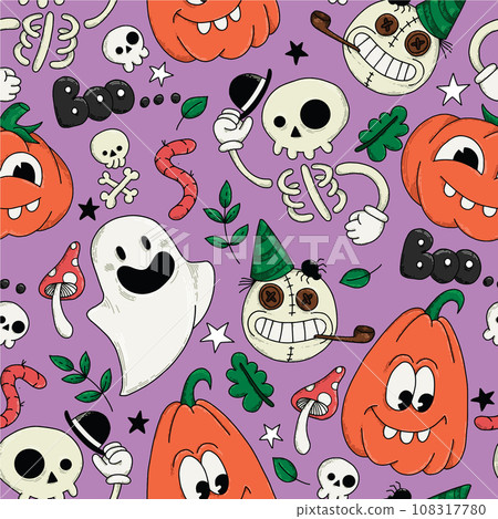 halloween, pattern, seamless 108317780