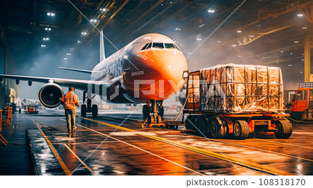 Air cargo transportation, Transportation of general cargo from airport terminal. Loading and unloading various cargoes 108318170