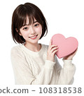 Girl holding a box of heart-shaped Valentine chocolates generated by AI Girl holding a box of heart-shaped Valentine chocolates generated by AI 108318538