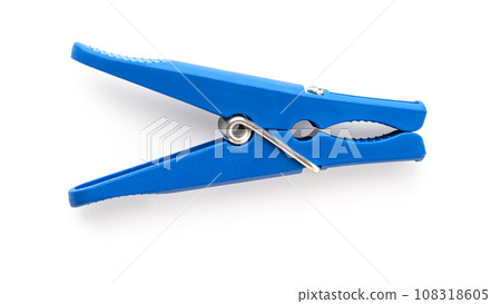 Blue plastic clothespin Blue plastic clothespin 108318605