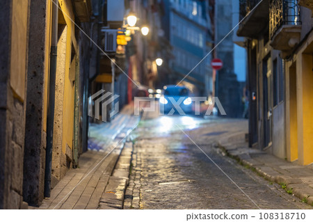View of night street of old town 108318710