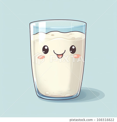 卡通牛奶插画 108318822