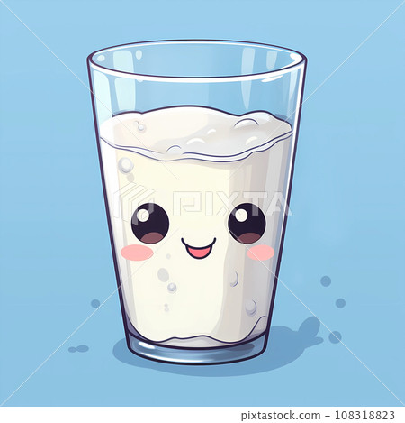 卡通牛奶插画 108318823