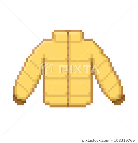 Pixel illustration of khaki down 108319769