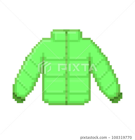 Pixel illustration of green down 108319770