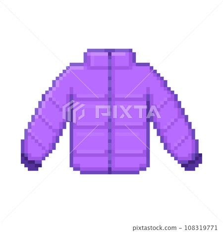 Pixel illustration of purple down Pixel illustration of purple down 108319771