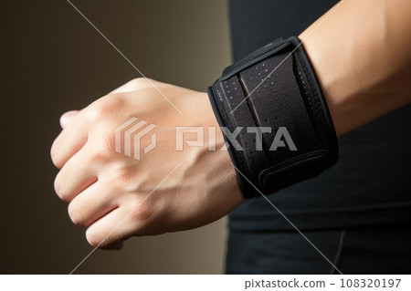 close-up of a wrist brace 108320197