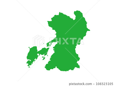 Prefectural map Kumamoto prefecture 108323105