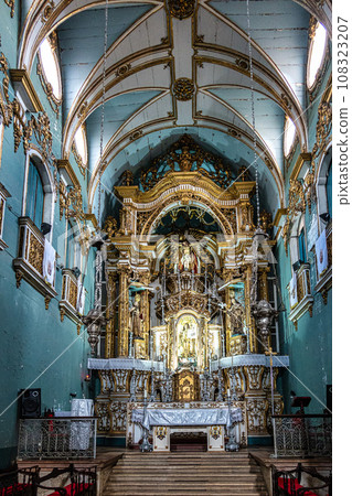 Interior of Ordem Terceira Nossa Senhora Our Lady do Carmo church in Salvador da Bahia in Brazil Interior of Ordem Terceira Nossa Senhora Our Lady do Carmo church in Salvador da Bahia in Brazil 108323207