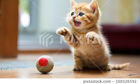 Beautiful playing kitten Beautiful playing kitten 108326592