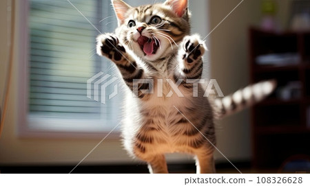 Beautiful playing kitten Beautiful playing kitten 108326628