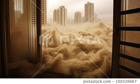 Big sandstorm in the city 108326667