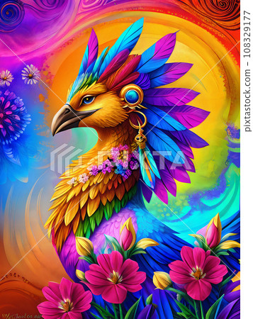 exotic divine beast painting 108329177
