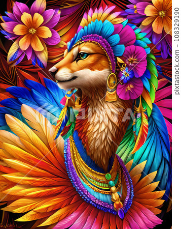exotic divine beast painting 108329190