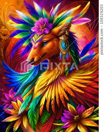 exotic divine beast painting 108329203