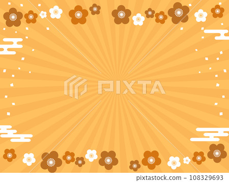 Frame background that can be used for Japanese-style New Year's cards and flyers Frame background that can be used for Japanese-style New Year's cards and flyers 108329693