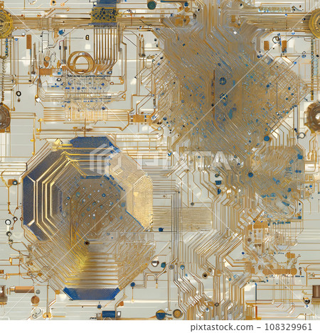 A digital illustration describing quantum computing. 108329961