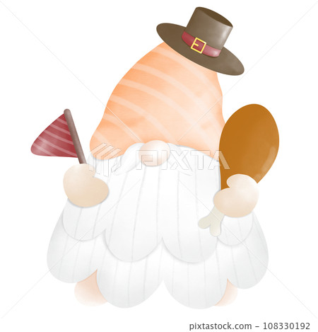 happy party gnome in autumn 108330192