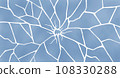 Horizontal blue background image of broken glass 108330288