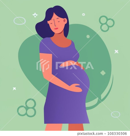 Pregnant Women radiating a sense of happiness and contentment. beauty of pregnancy, maternal health, prenatal care concept. cartoon People Vector Illustration Vector Formats Pregnant Women radiating a sense of happiness and contentment. beauty of pregnancy, maternal health, prenatal care concept. cartoon People Vector Illustration Vector Formats 108330306