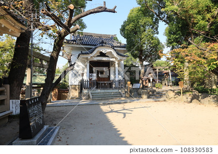 Japanese shrine: Scenery of Ema-do Hall in the precincts of Takatsu-miya Shrine in Osaka City Japanese shrine: Scenery of Ema-do Hall in the precincts of Takatsu-miya Shrine in Osaka City 108330583