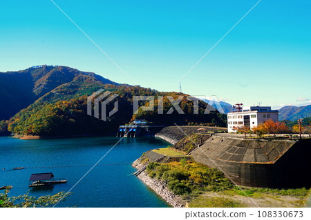 Kuzuryu Dam Rockfill Dam Autumn 108330673