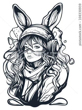 unicorn with unicorn hair 108330939