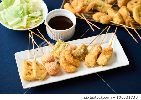Kushikatsu on a plate Kushikatsu on a plate 108331738