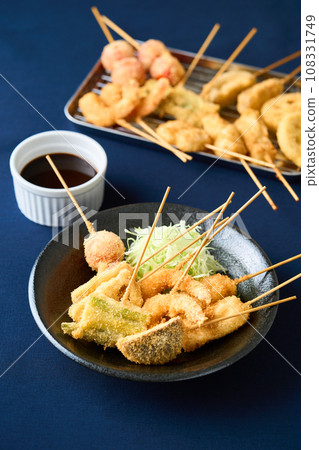 Kushikatsu on a plate 108331749