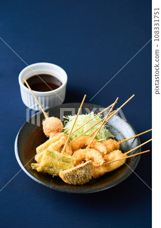 Kushikatsu on a plate Kushikatsu on a plate 108331751