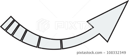 Arrow_with outline, white painting Arrow_with outline, white painting 108332349