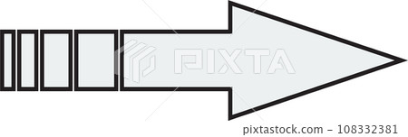 Arrow_with outline, white painting Arrow_with outline, white painting 108332381