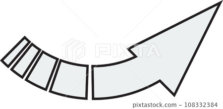 Arrow_with outline, white painting 108332384