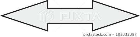 Arrow_with outline, white painting 108332387