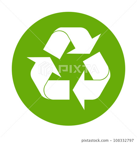 Recycle vector icon recycling garbage symbol environment for graphic design, logo, web site, social media, mobile app, ui illustration 108332797