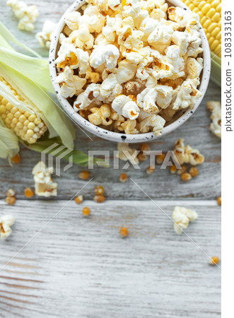 Tasty salted homemade popcorn Tasty salted homemade popcorn 108333163