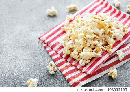 Tasty salted homemade popcorn Tasty salted homemade popcorn 108333165