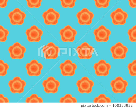 花形胡蘿蔔淺藍色背景的無縫插圖 花形胡蘿蔔淺藍色背景的無縫插圖 108333932