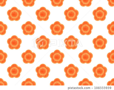 Seamless illustration of flower-shaped carrots white background Seamless illustration of flower-shaped carrots white background 108333939