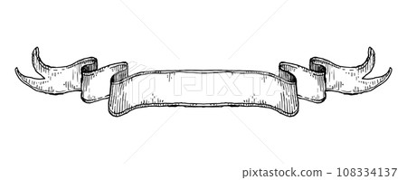 Cute antique ribbon frame 108334137
