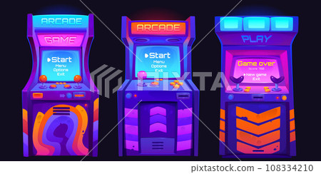 Arcade game machines set Arcade game machines set 108334210