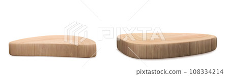 3d wood podium set for kitchen product display 108334214