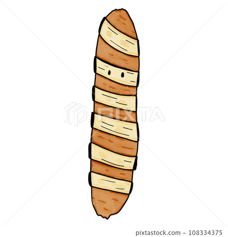 Halloween sausage mummy roll food idea 108334375