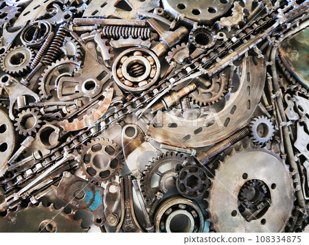 iron steampunk cogwheel texture 108334875