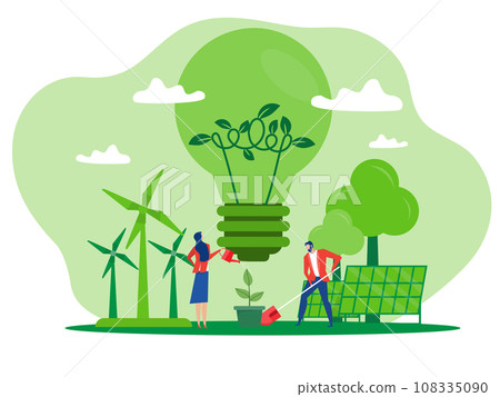 Eearth day concept people working together to protect the environment and sustainability in parks for greener the world environment Eearth day concept people working together to protect the environment and sustainability in parks for greener the world environment 108335090