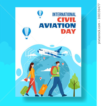 Civil Aviation Day Vertical Poster Flat Cartoon Hand Drawn Templates Background Illustration Civil Aviation Day Vertical Poster Flat Cartoon Hand Drawn Templates Background Illustration 108336477