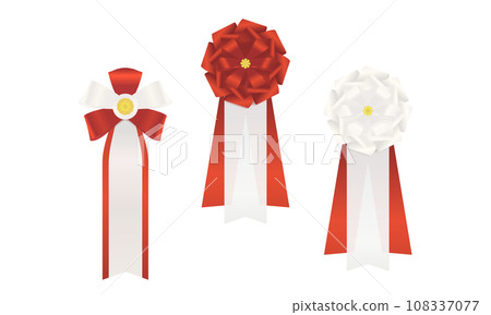 Insignia ribbon rose illustration 108337077